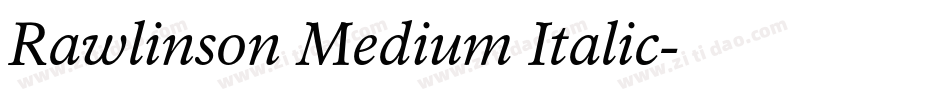 Rawlinson Medium Italic字体转换